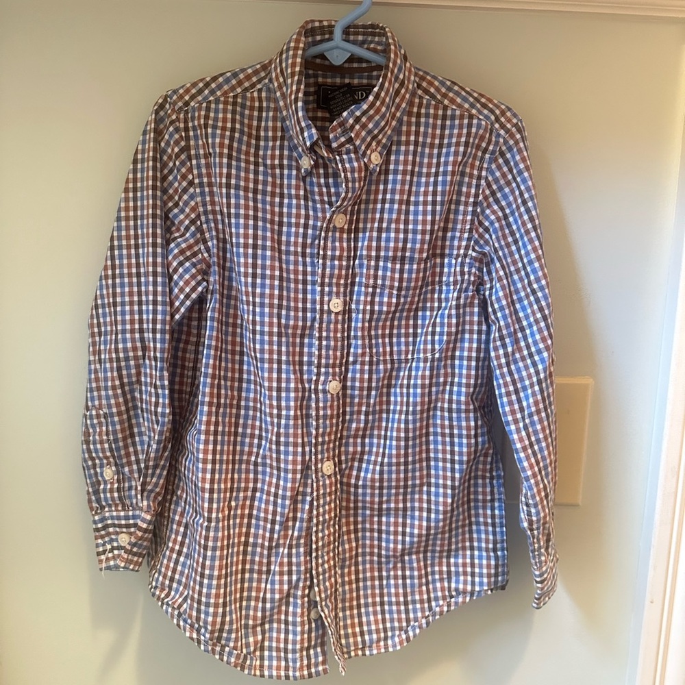 Plaid E-Land American Classic Button-Up Shirt